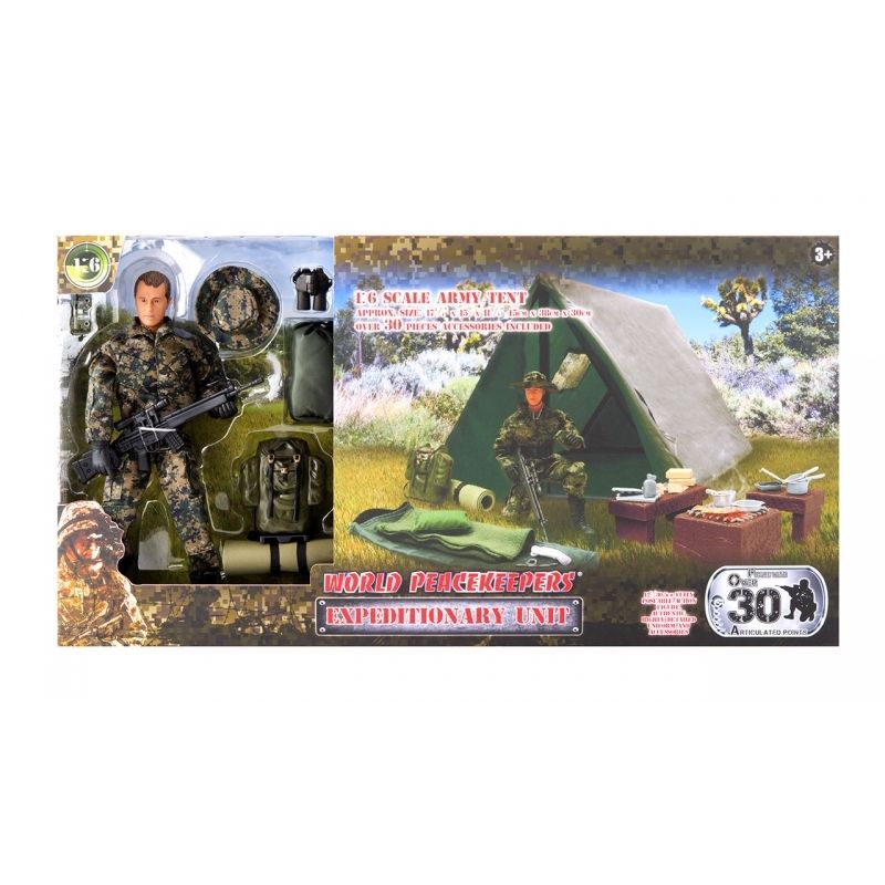 GENERICO - MCTOYS 90619 WORLD PEACEKEEPERS MILITARY FIGURE WITH TENT