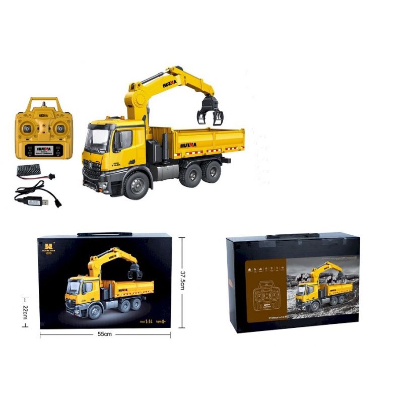 GENERICO - HUINA 1575 1-14 R C DIE CAST METAL DUMP TRUCK+GRASP THE WOOD
