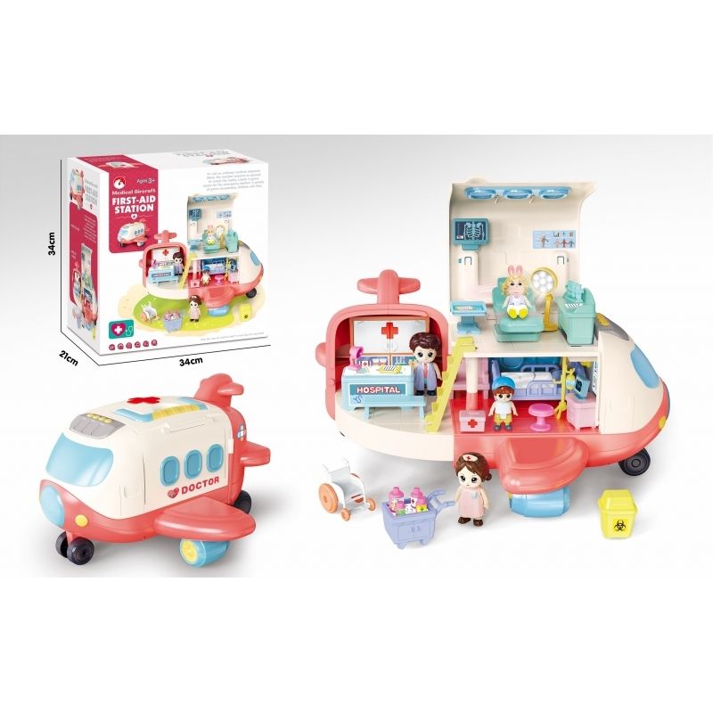GENERICO - HG G0023 2 IN 1 MEDICAL AIRCRAFT WITH SOUND AND LIGHT