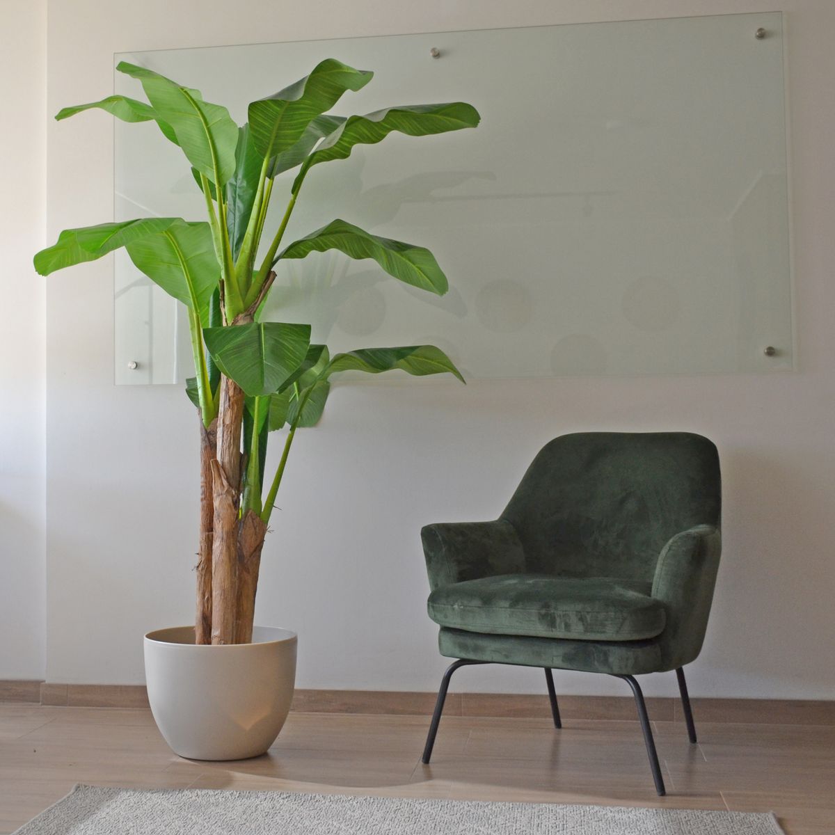 ARBUSTO REAL - Planta Artificial Banano Premium 180 Cm. / 14 Hojas / Arbusto Real