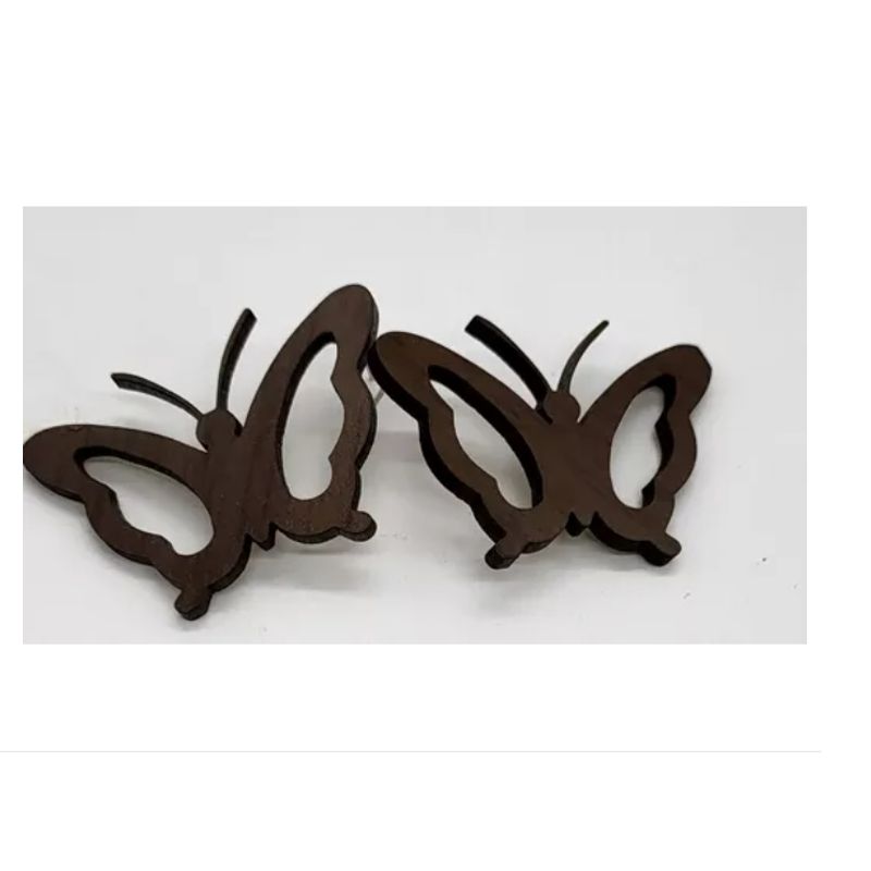 GENERICO - Pack 20 Zarcillos Pendientes Accesorios Dama Moda Madera