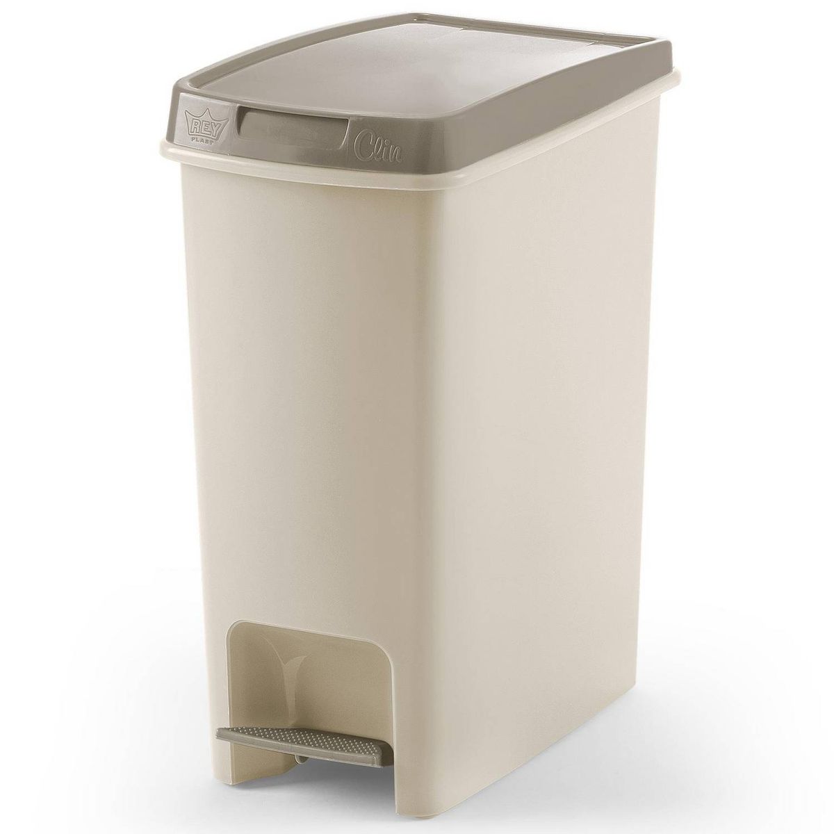 REYPLAST - Basurero Antideslizante Con Pedal Modelo Clin 12.5 Litros