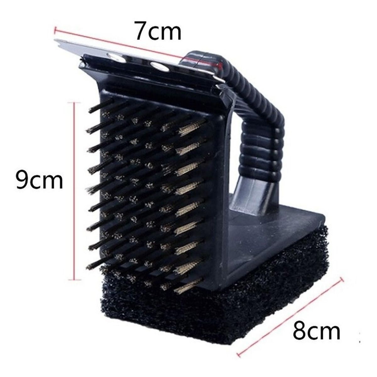 PARTYGLOBOS - Cepillo Limpia Parrilla 3 Caras Limpiador De Parrilla Asado