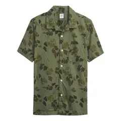 GAP - Camisa Poplina Vacay Verde GAP_.