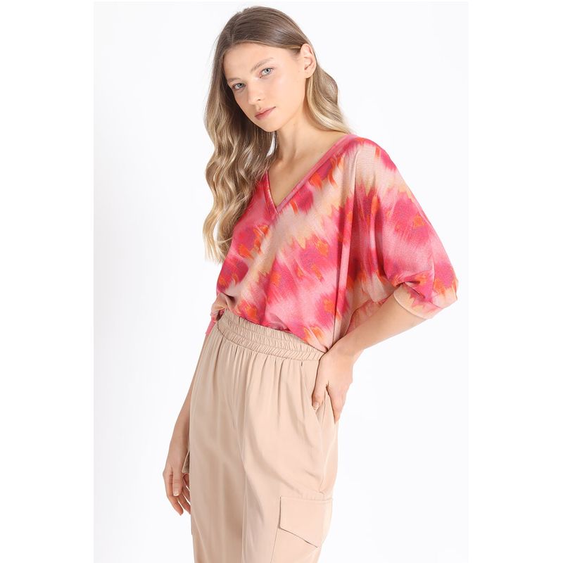 LIOLA - Bluson Estampado Lurex Rosa Liola