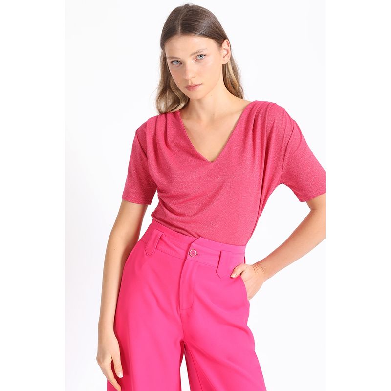LIOLA - Polera Lurex Fucsia Liola