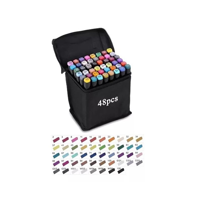 GENERICO - 48 Lapices Para Colorear Lapices Colores Plumones Marcador