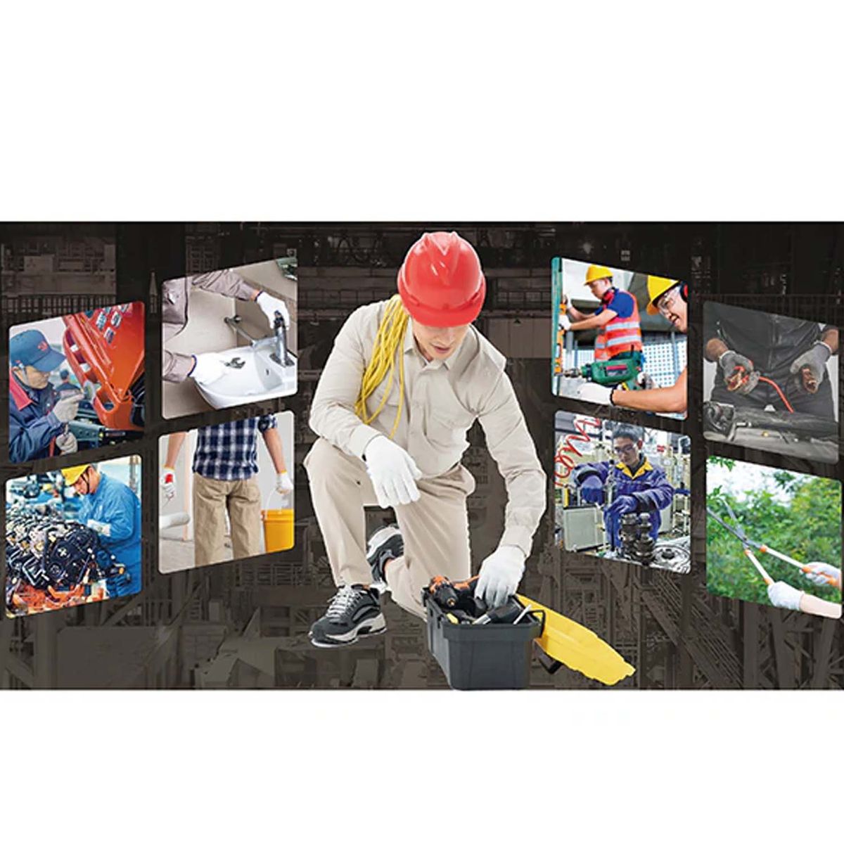 CRUSEC - Pack x12 Guantes de Goma Antideslizantes Jardin Limpieza y mas