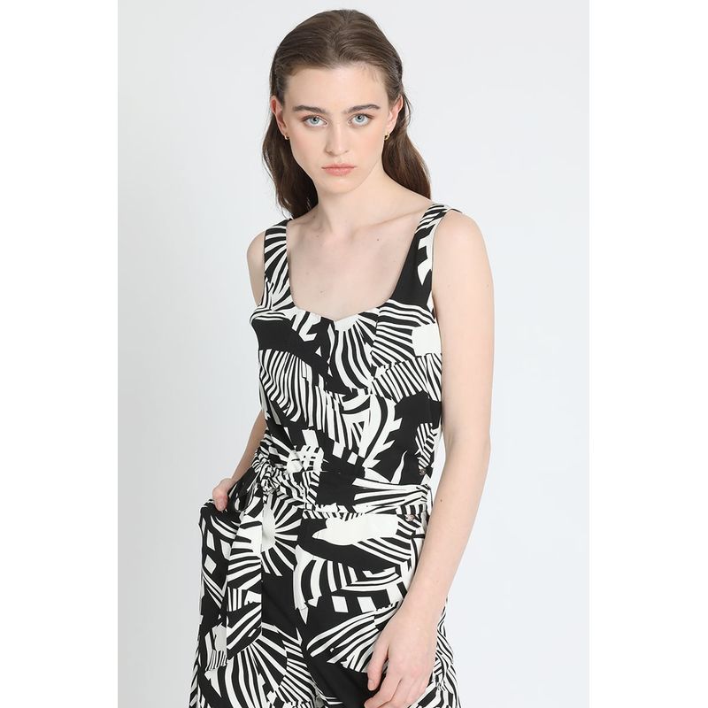 LIOLA - Top Corse Estampado Negro Liola