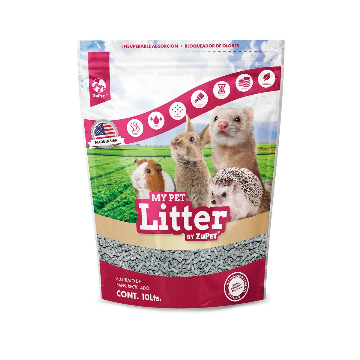 ZUPET - Sustrato de papel My Pet Litter 10Lt