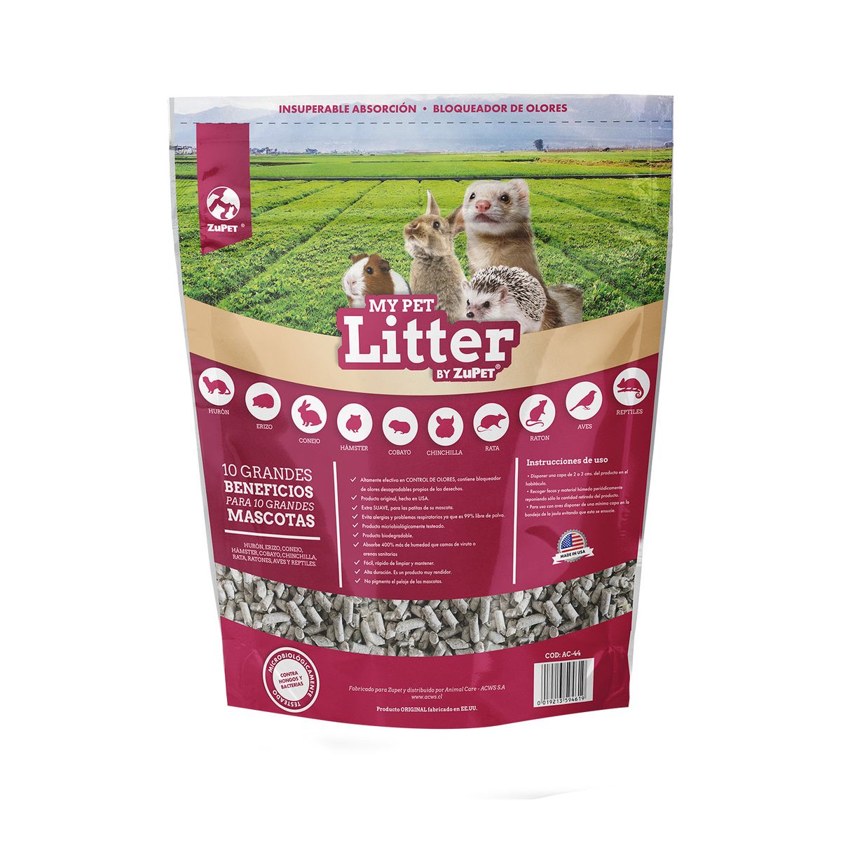 ZUPET - Sustrato de papel My Pet Litter 10Lt