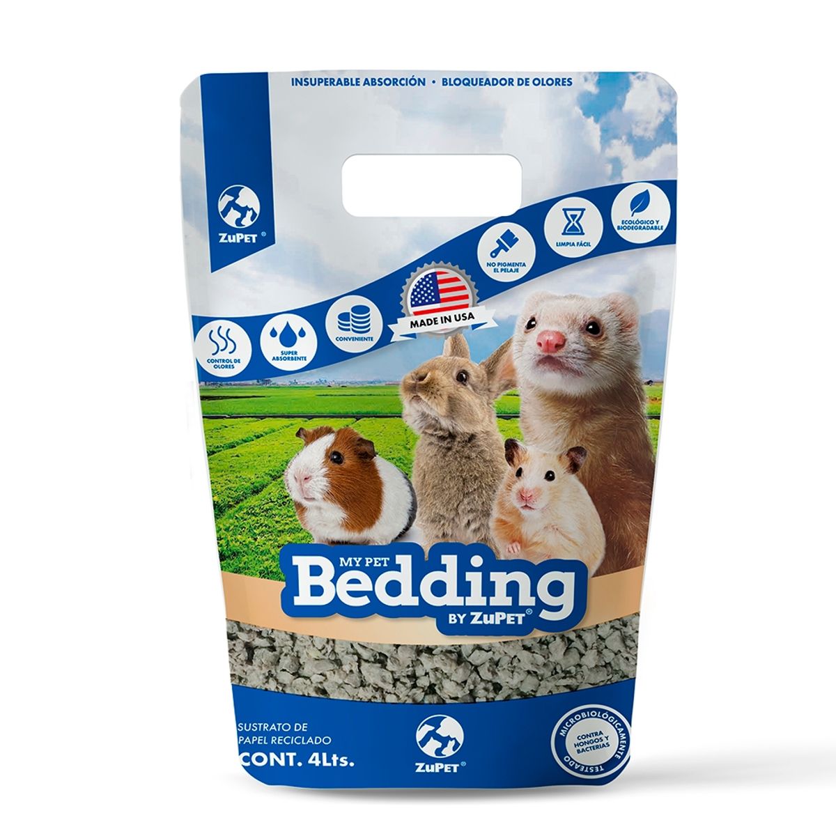 ZUPET - Sustrato de papel My Pet Bedding 4Lt.