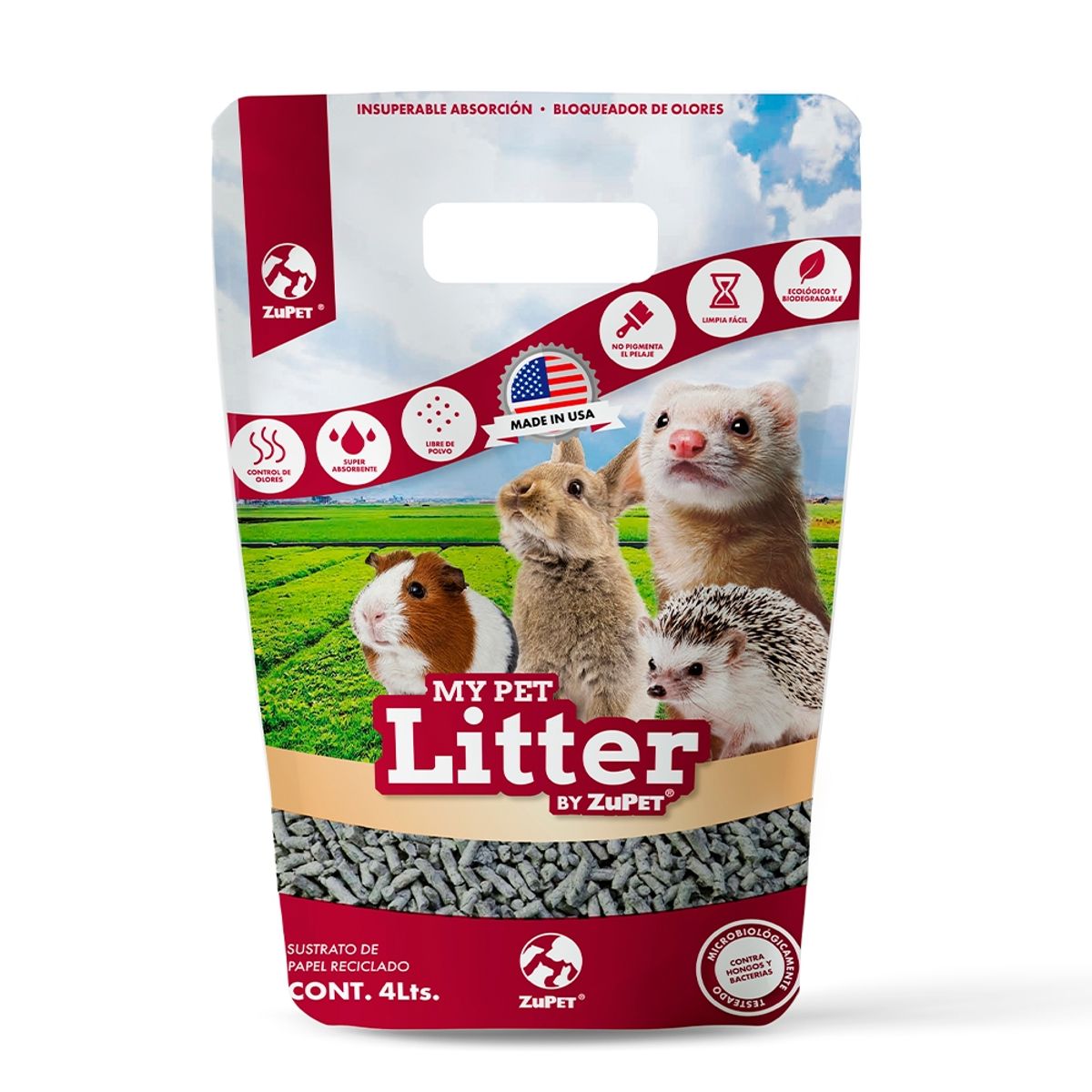 ZUPET - Sustrato de papel My Pet Litter 4Lt