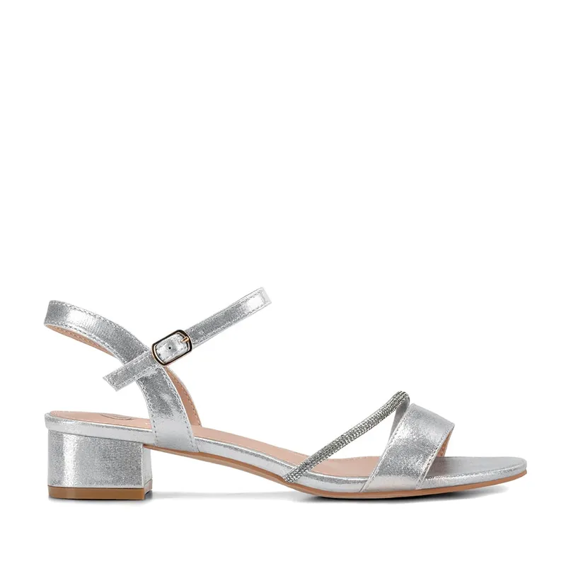 WEIDE - Sandalia Taco Plateada Fiesta Mujer Weide YOU220