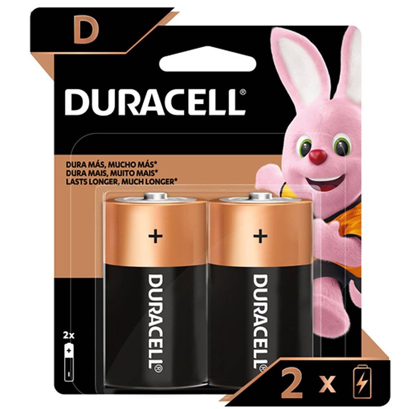 DURACELL - Pack 2 Pilas Duracell D Alcalina