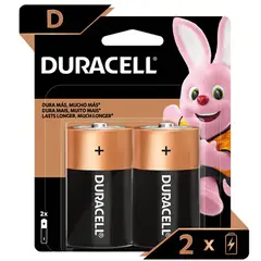 DURACELL - Pack 2 Pilas D Alcalina