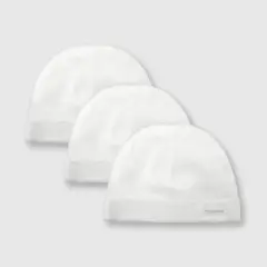 COLLOKY - Gorro de bebé unisex de algodón 3 pack blanco / white (talla única) Talla única