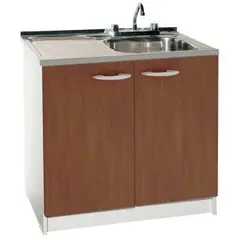 TEBISA - Kit Lavaplatos 100cm Izquierdo Chocolate