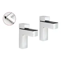 GENERICO - Soporte De Estante De Vidrio Pared 2un 75 Prof. Madera