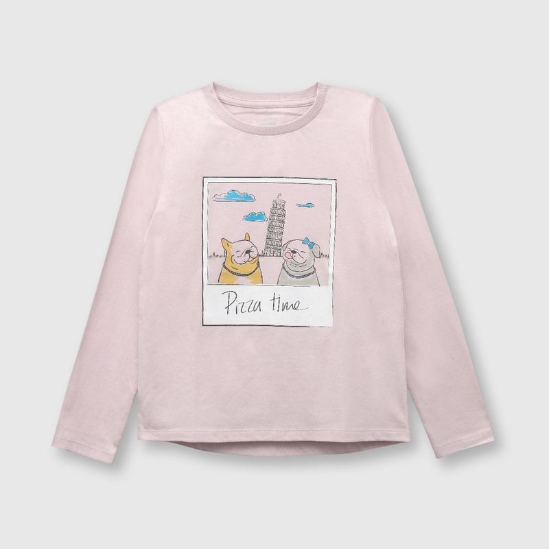 COLLOKY - Polera de niña perros rose (2 a 12 años) 10 10