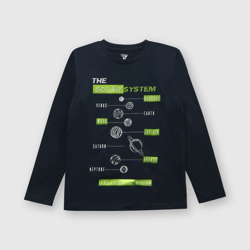 COLLOKY - Polera de niño planetas navy (2 a 12 años) 10 10