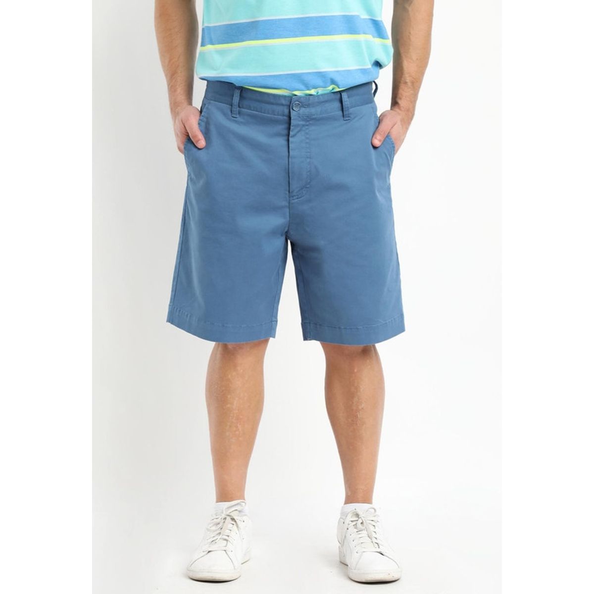 KOTTING - Bermuda Gabardina Frente Plano Azul KOTTING