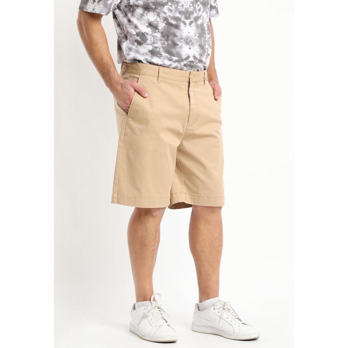 KOTTING - Bermuda Gabardina Frente Plano Beige KOTTING