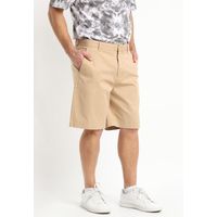 Bermuda Gabardina Frente Plano Beige