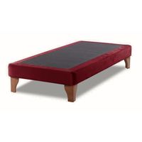 Base De Cama Europea 1.5 Plaza 200X105 Burdeo Felpa