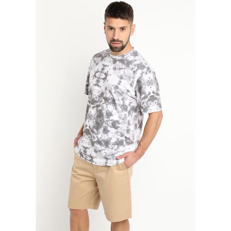 KOTTING - Polera Tie Dye Cuello Redondo Gris KOTTING