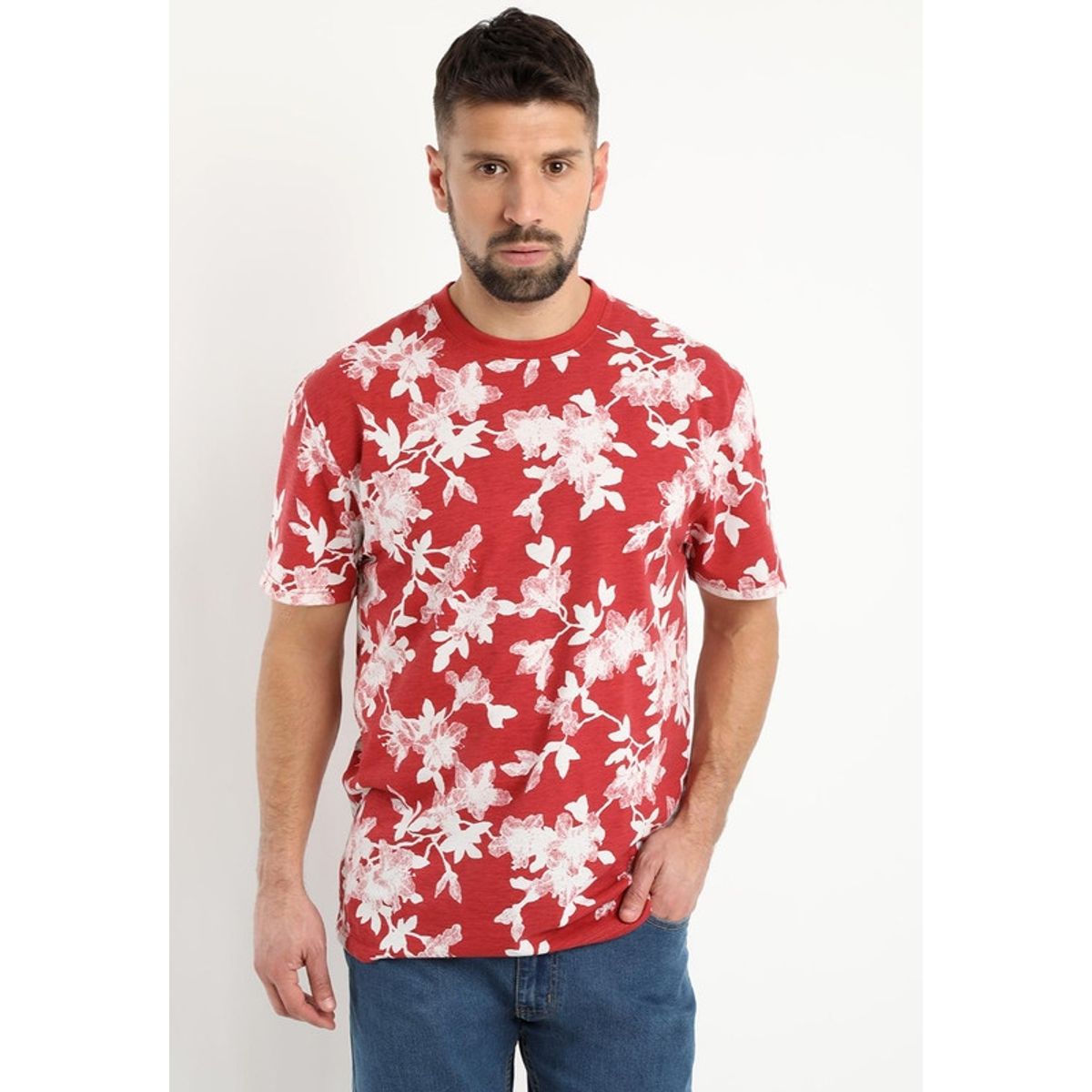 KOTTING - Polera Jersey Print Rojo KOTTING