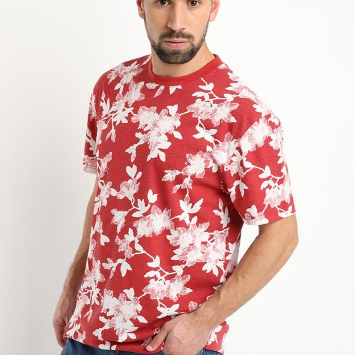 KOTTING - Polera Jersey Print Rojo KOTTING