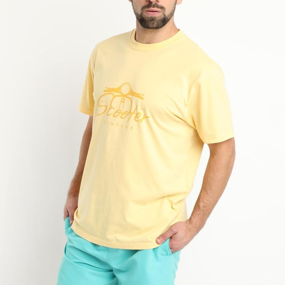 KOTTING - Polera Jersey Estampada Cuello Redondo Vainilla KOTTING