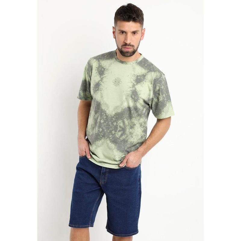 KOTTING - Polera Tie Dye Cuello Redondo Verde KOTTING