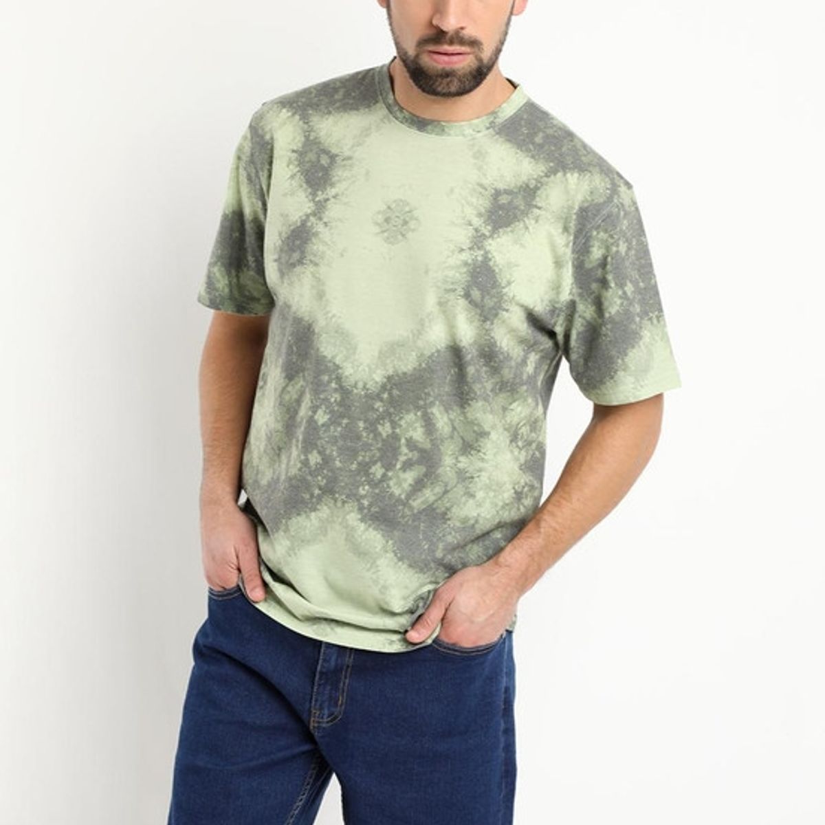 KOTTING - Polera Tie Dye Cuello Redondo Verde KOTTING