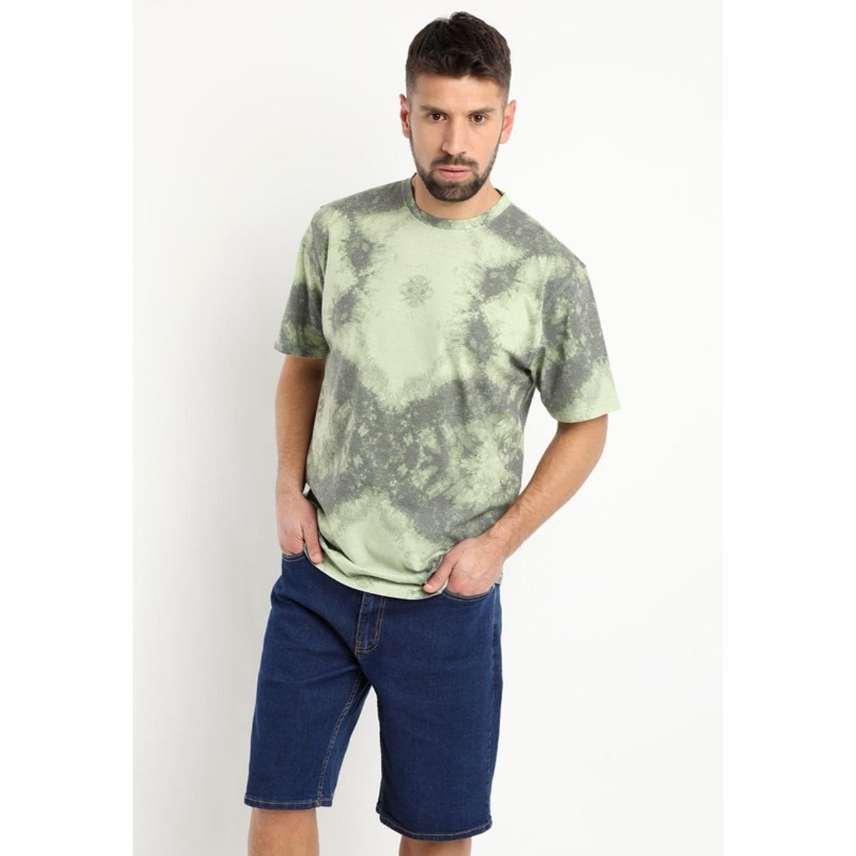 KOTTING - Polera Tie Dye Cuello Redondo Verde KOTTING