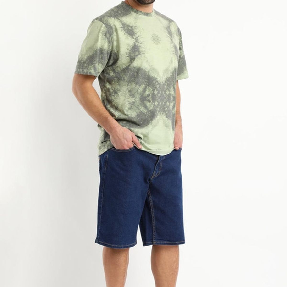 KOTTING - Polera Tie Dye Cuello Redondo Verde KOTTING