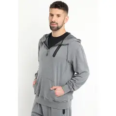 KOTTING - Poleron Medio Cierre Gris Melange