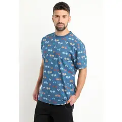 KOTTING - Polera Jersey Print Celeste