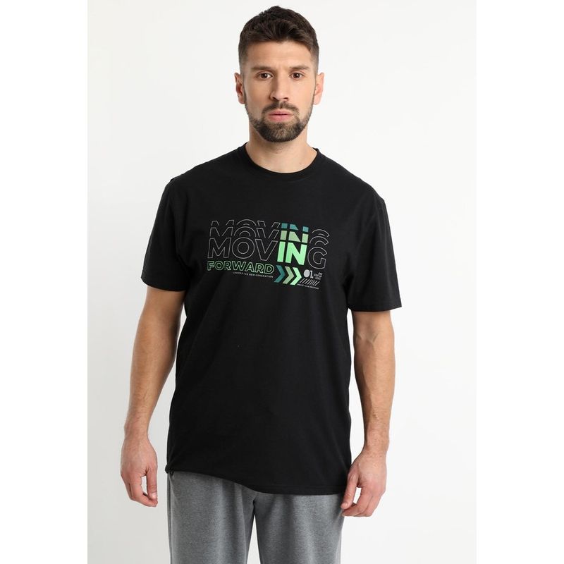 KOTTING - Polera Estampada Sport Negro KOTTING