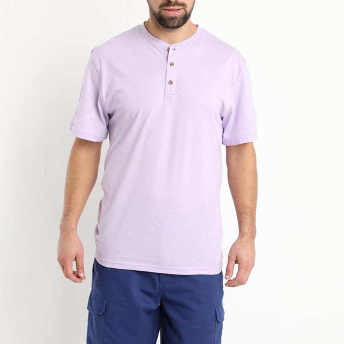 KOTTING - Polera Jersey Botones Lila KOTTING