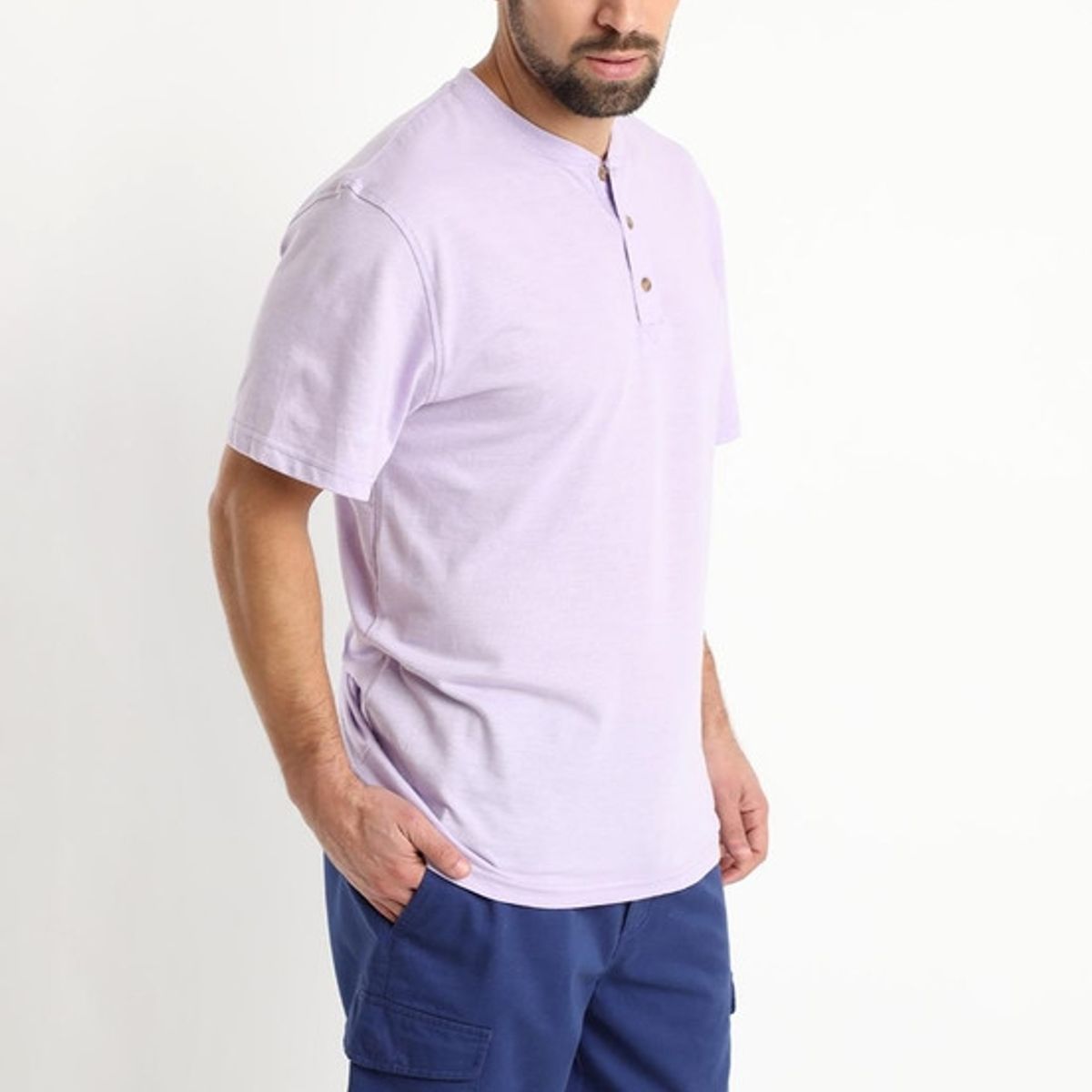KOTTING - Polera Jersey Botones Lila KOTTING