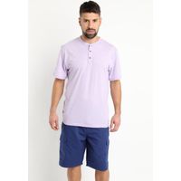 Polera Jersey Botones Lila