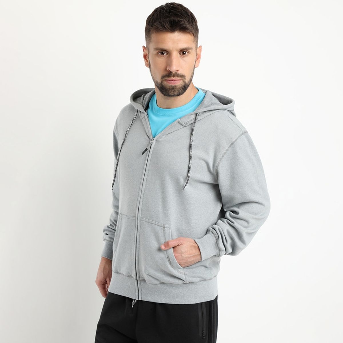 KOTTING - Poleron Full Zipper Gris Melange KOTTING