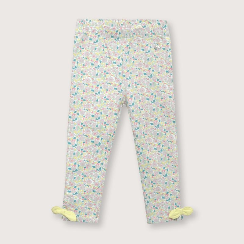 OPALINE - Calza de niña moñitos full print Lima (6M - 4A)