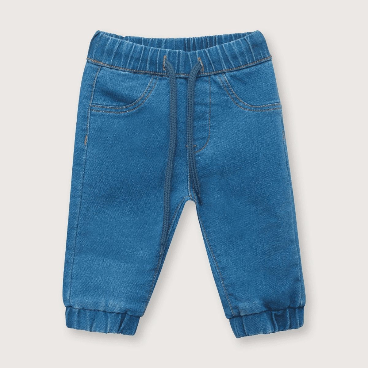 OPALINE - Jeans de bebé niño con cordon azul (RN - 9M)