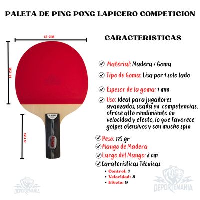 Imagen 2 del producto Paleta Ping Pong Lapicero Competición Pro Yashima®