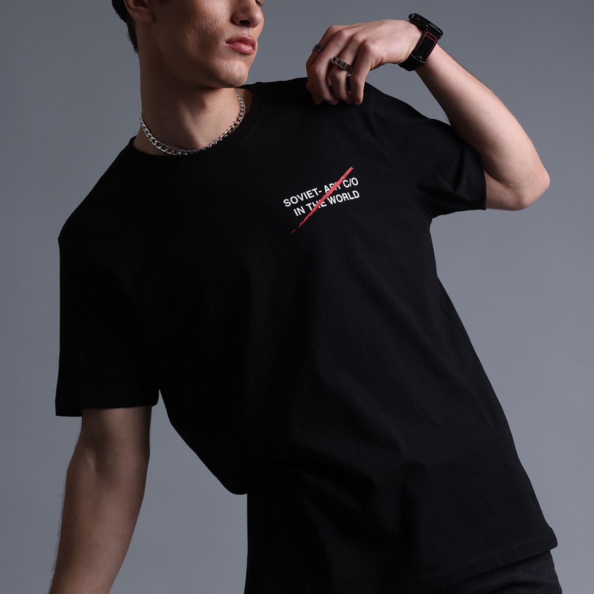 SOVIET - Polera Cuello Redondo Hombre Soviet SOVIET