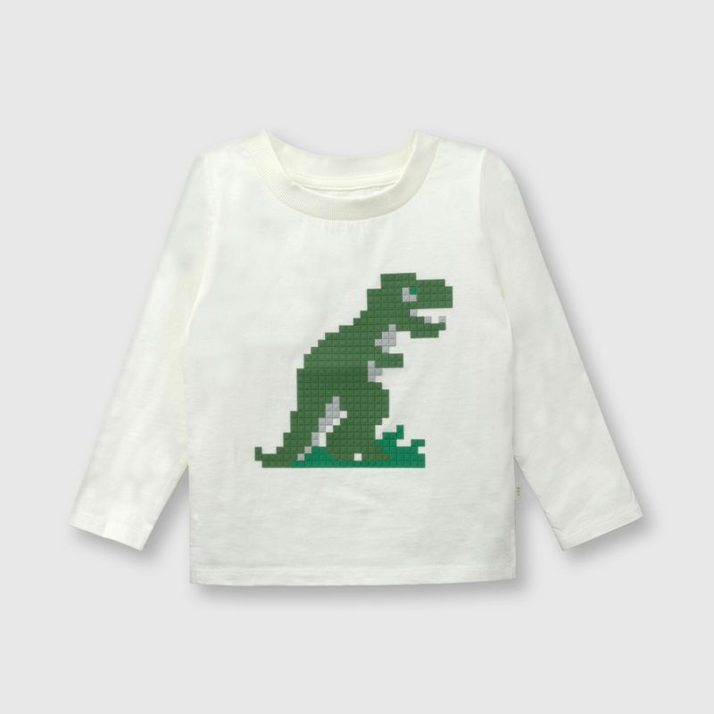 COLLOKY - Polera de bebé niño dino crema (3 a 36 meses)