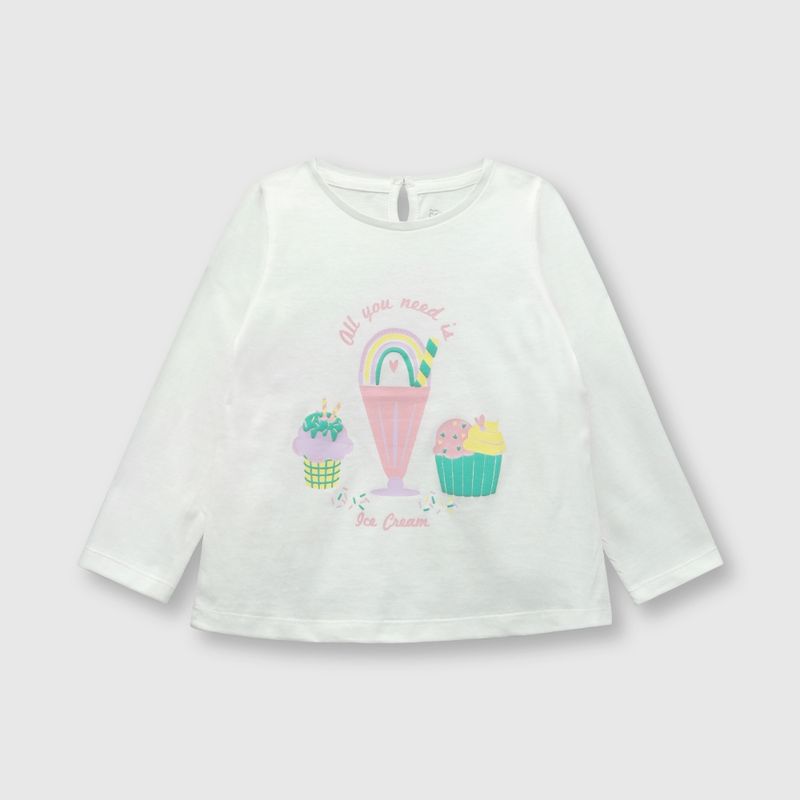 COLLOKY - Polera de bebé niña helado off white (3 a 36 meses) 6-9 meses